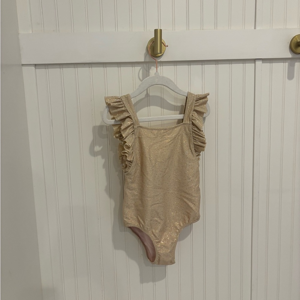 Piccoli Principi “Kismet” Gold Glitter One-Piece Swimsuit UPF 50+ Made in Italy